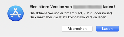 Eine ältere
            Version von … laden?