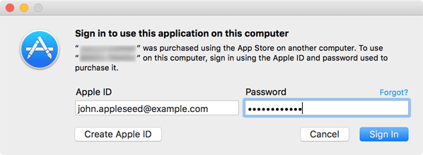 Sign in to use this
application on this computer