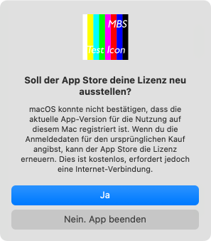 Soll der App Store
deine Lizenz neu ausstellen?