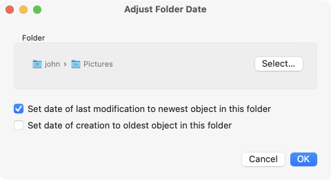 Individual folders can also be processed separately