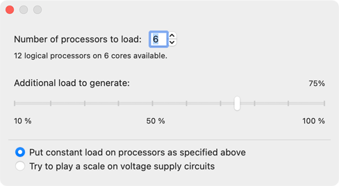 All features of the application can be controlled by a central window.