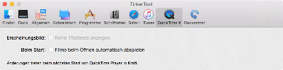 Erhalten Sie Zugang zu den Einstellungen von QuickTime Player X.