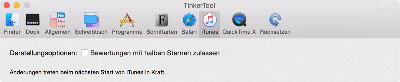 Einstellungen für iTunes 11 oder höher