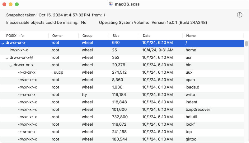Sync Checker
                Snapshots can be inspected in detail, opening them as
                document file.