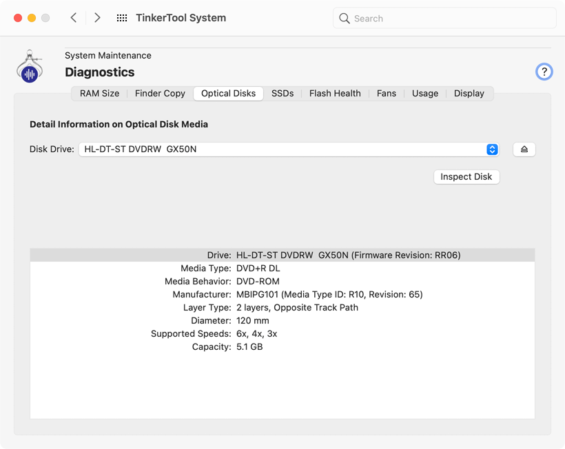 Inspect optical disks
