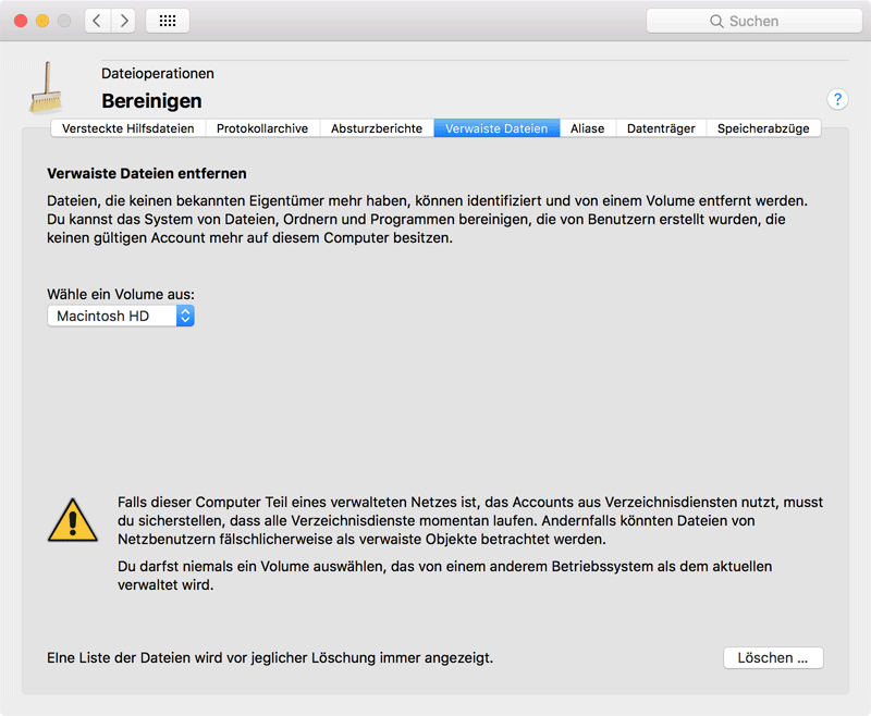 Verwaiste Dateien
