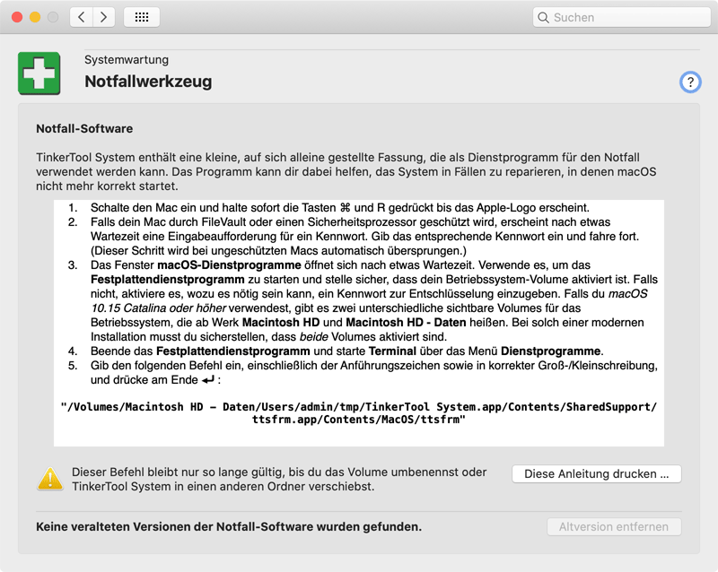Notfallwerkzeug