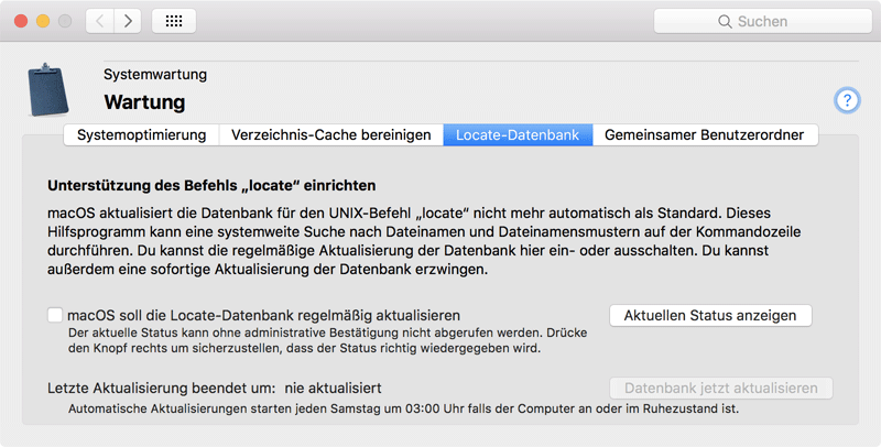Locate-Datenbank