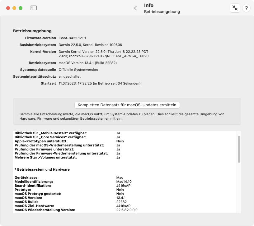 Betriebsumgebung