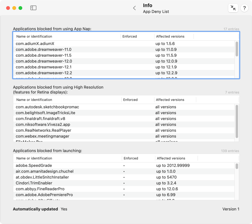 App deny list