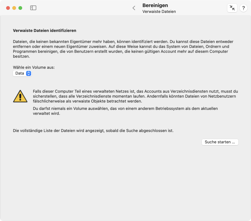 Verwaiste Dateien