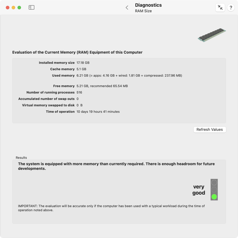 Evaluate RAM size