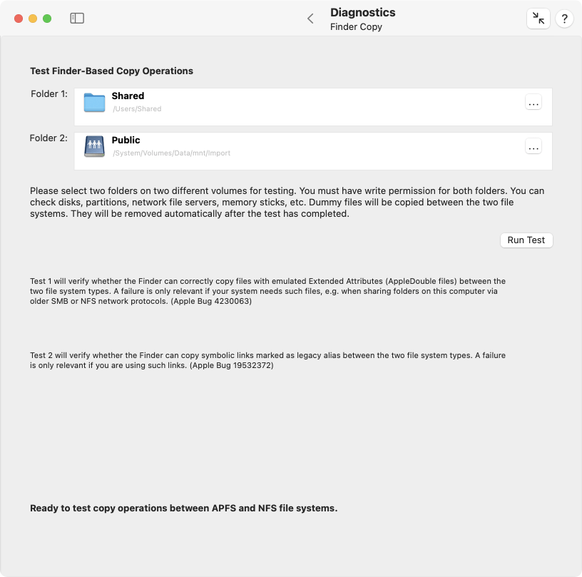 Check file copy operations