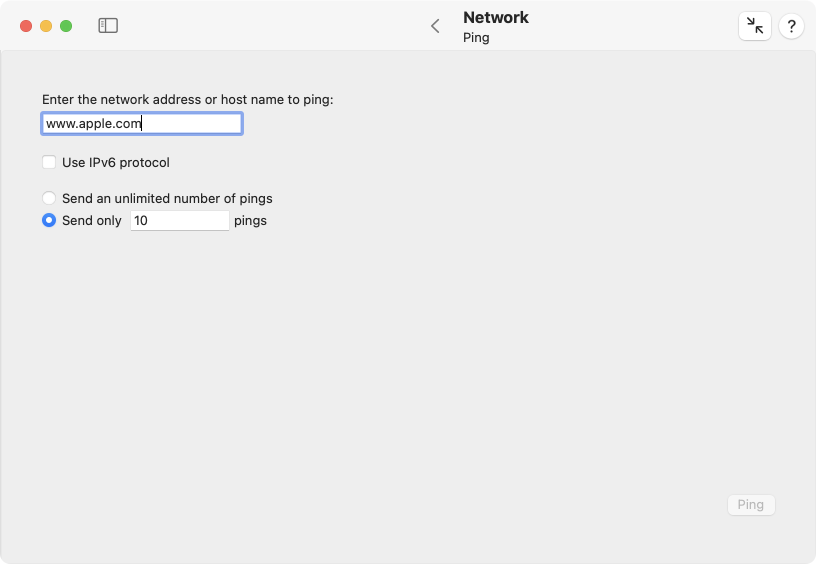 To check a connection, an echo request can be sent