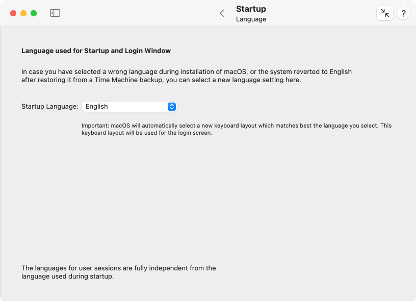 Startup language