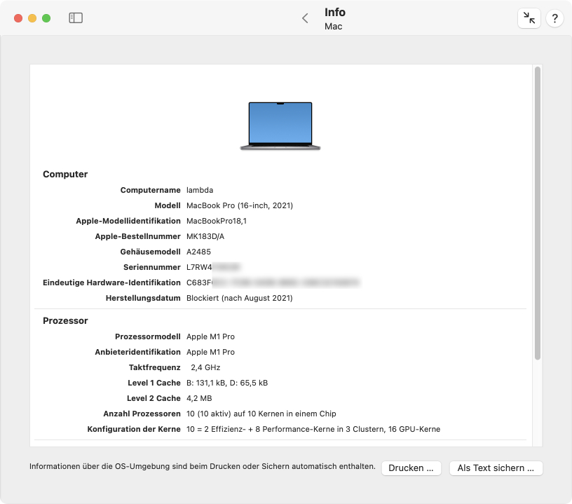 Zeigen Sie Details über die Computer-Hardware an,
                die im Programm Systeminformationen von macOS nicht
                sichtbar sind.