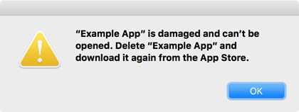 is damaged and can't be opened. Delete and download it again from the App Store.