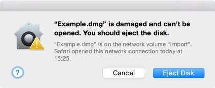 is damaged and can't
              be opened. You should move it to the Trash.