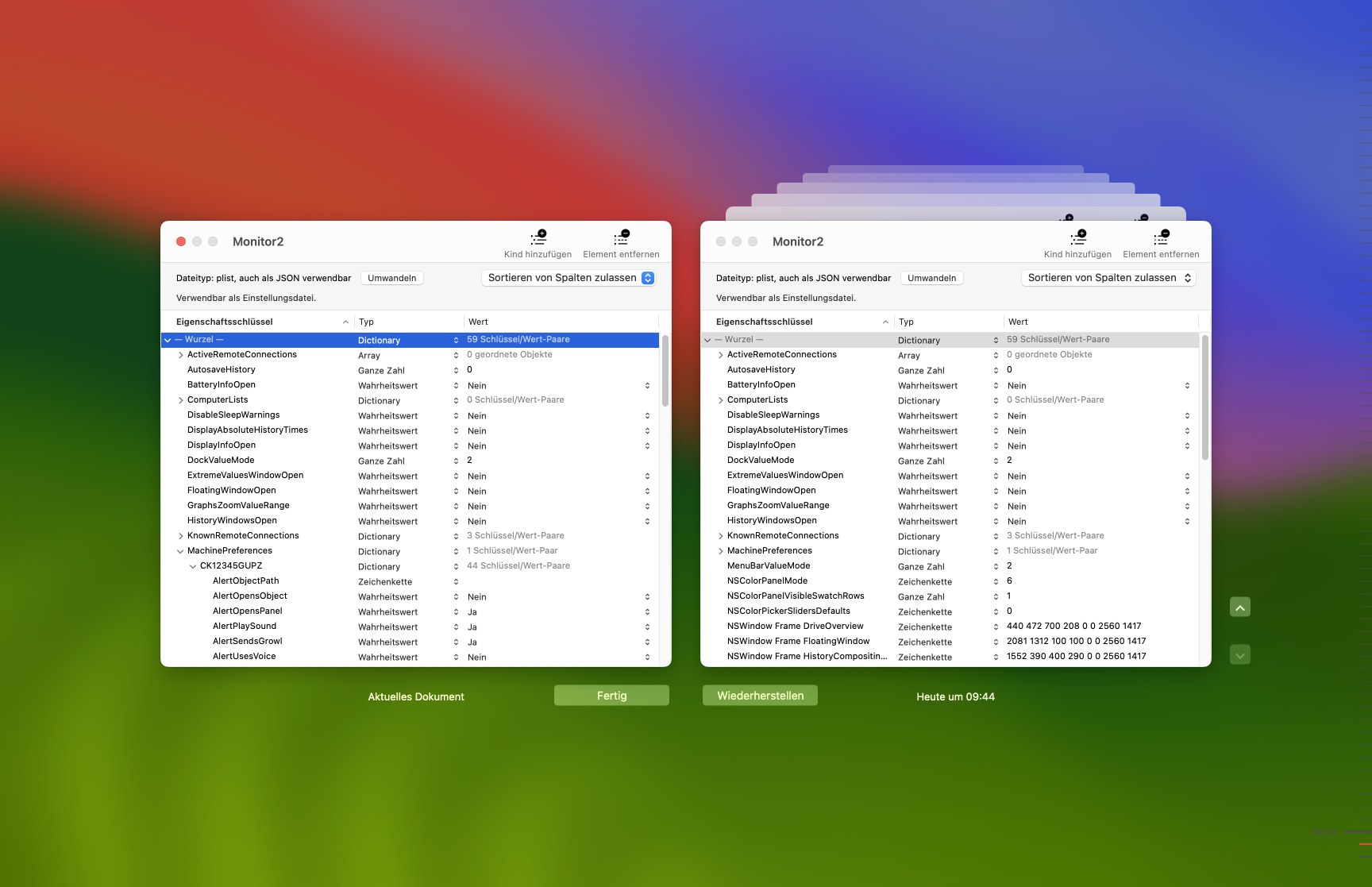 Die Versionierungsfunktion von macOS wird voll unterstützt.