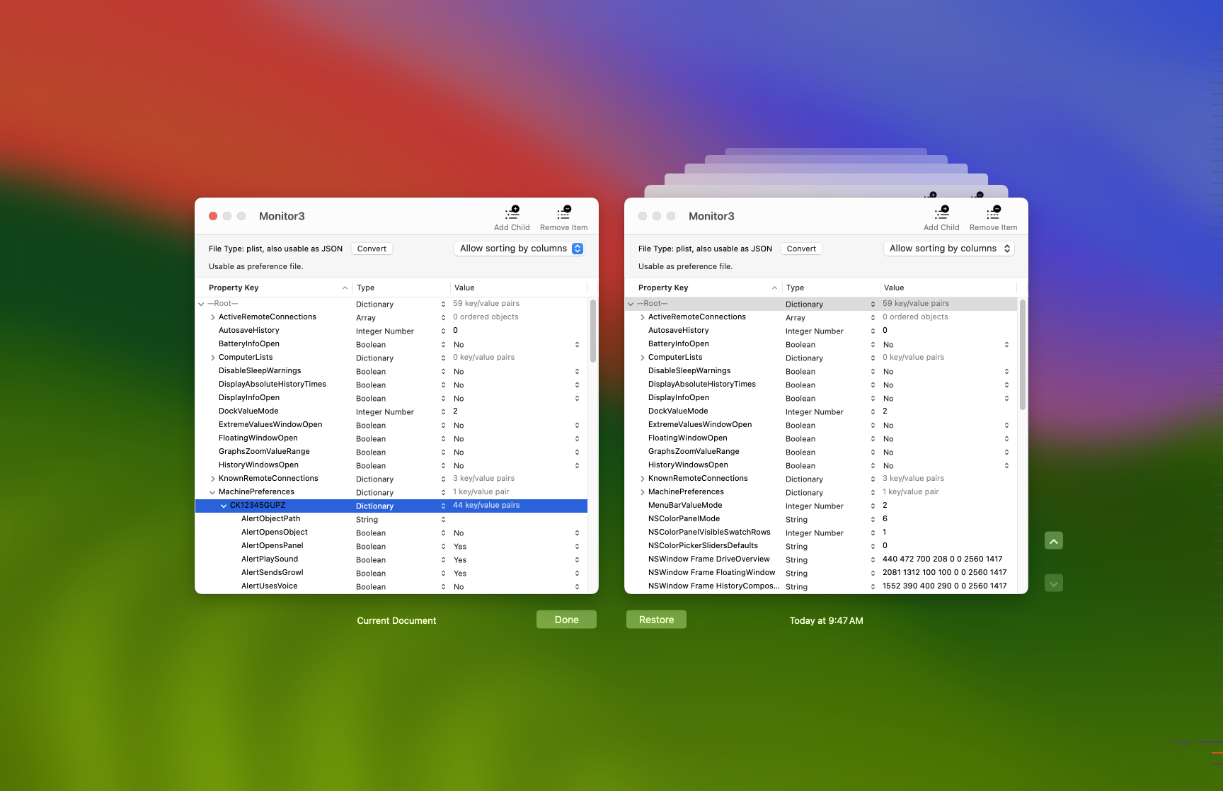 The versioning feature of macOS is fully supported.