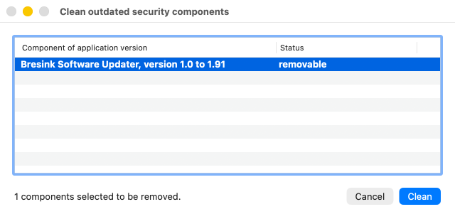 Outdated copies of the privileged helper can be removed if desired.