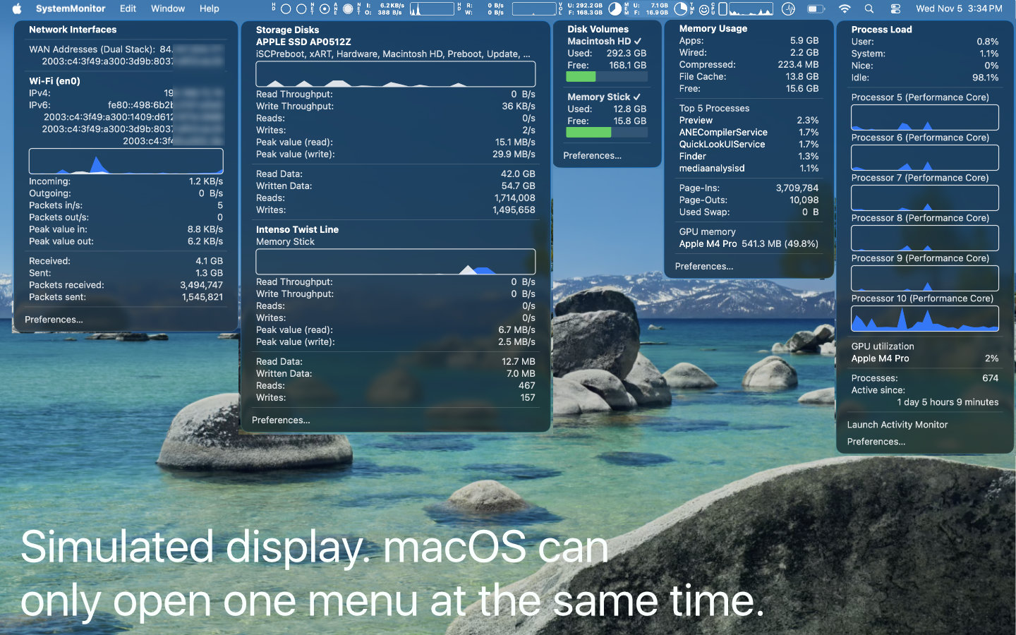 System Monitor Screenshots
