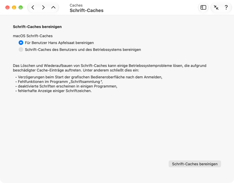 Schrift-Caches