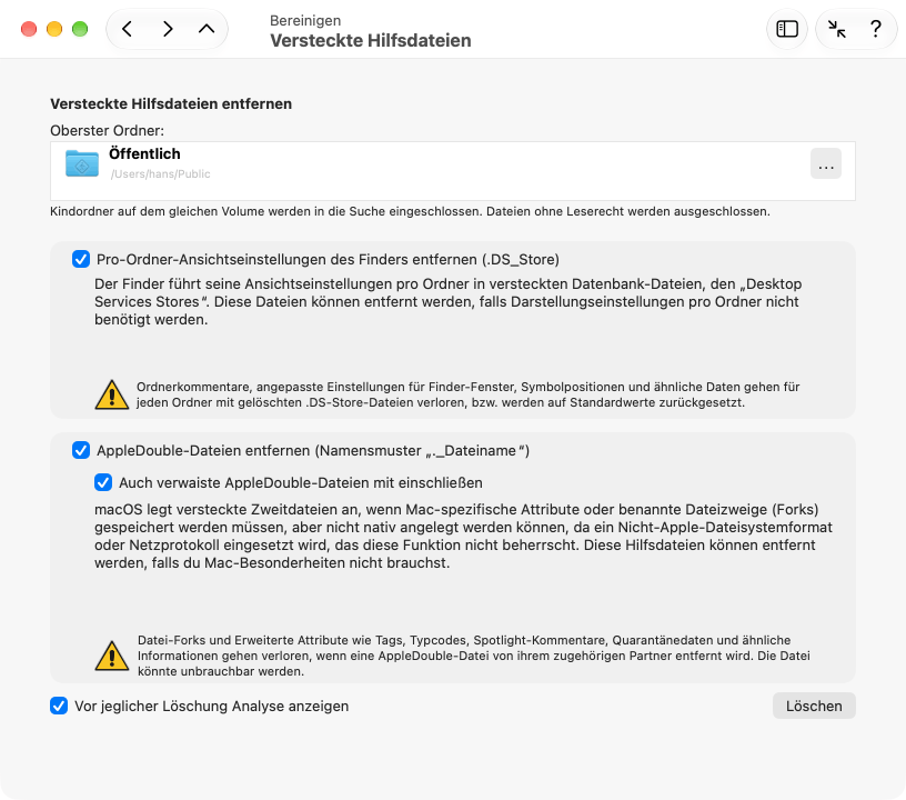 Versteckte Hilfsdateien