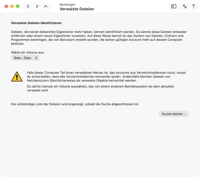 Verwaiste Dateien
