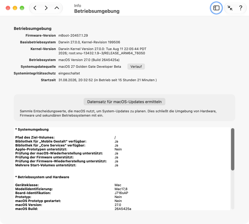 Betriebsumgebung