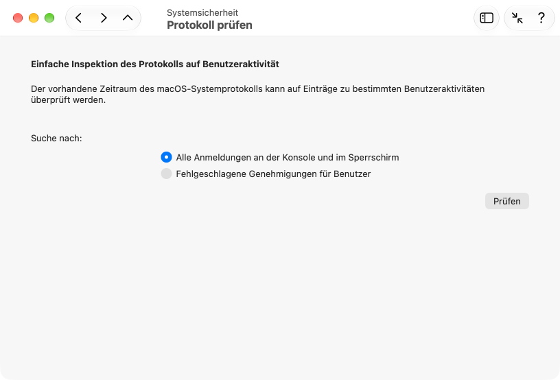 Das Systemprotokoll lässt sich auswerten, um mögliche Einbruchsversuche zu erkennen