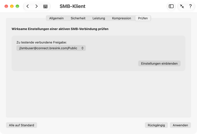 Sammeln von aktuellen Daten über eine SMB-Verbindung