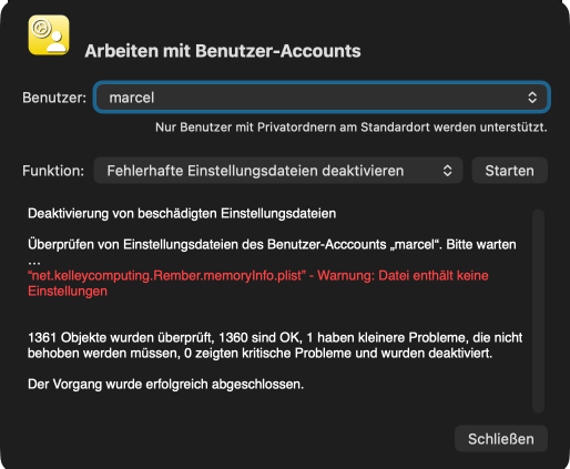 Arbeiten mit Benutzer-Accounts