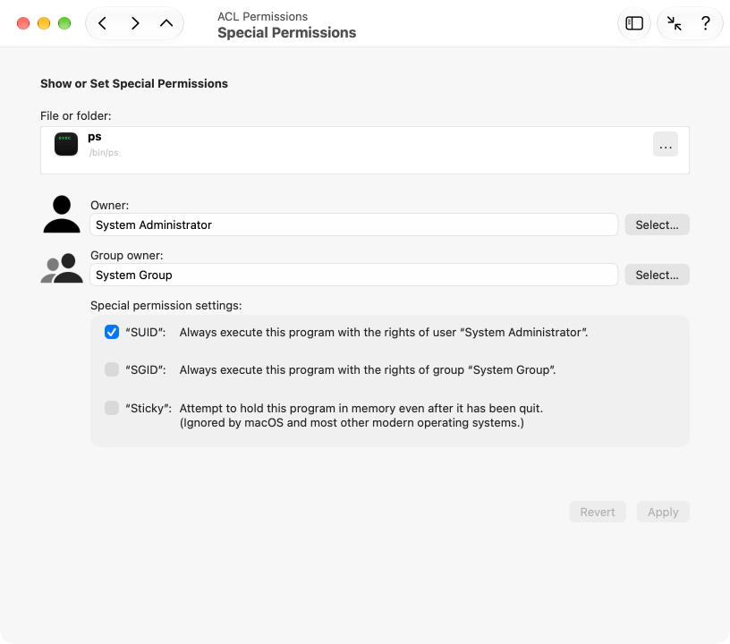 Special permissions
