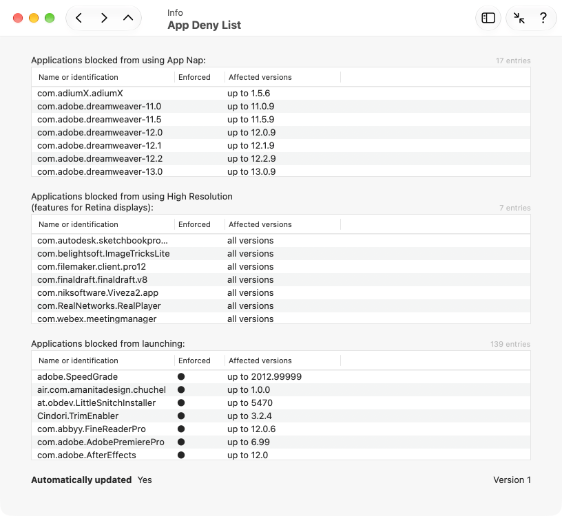 App deny list