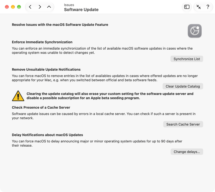 Resolving Issues with the Software Update Feature of macOS