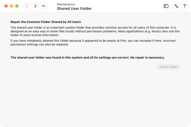 Shared User Folder