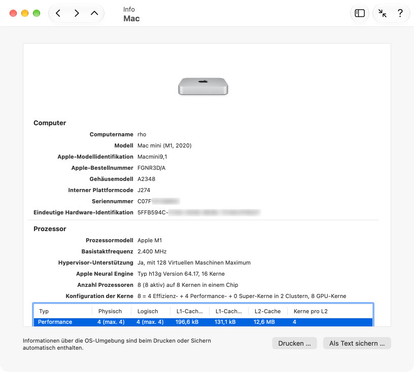 Zeigen Sie Details über die Computer-Hardware an,
                die im Programm Systeminformationen von macOS nicht
                sichtbar sind.