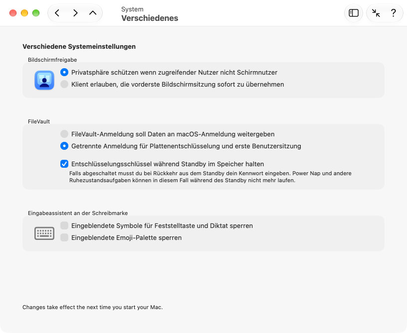 Erhalten Sie Zugriff auf spezielle systemweite
                Einstellungen.