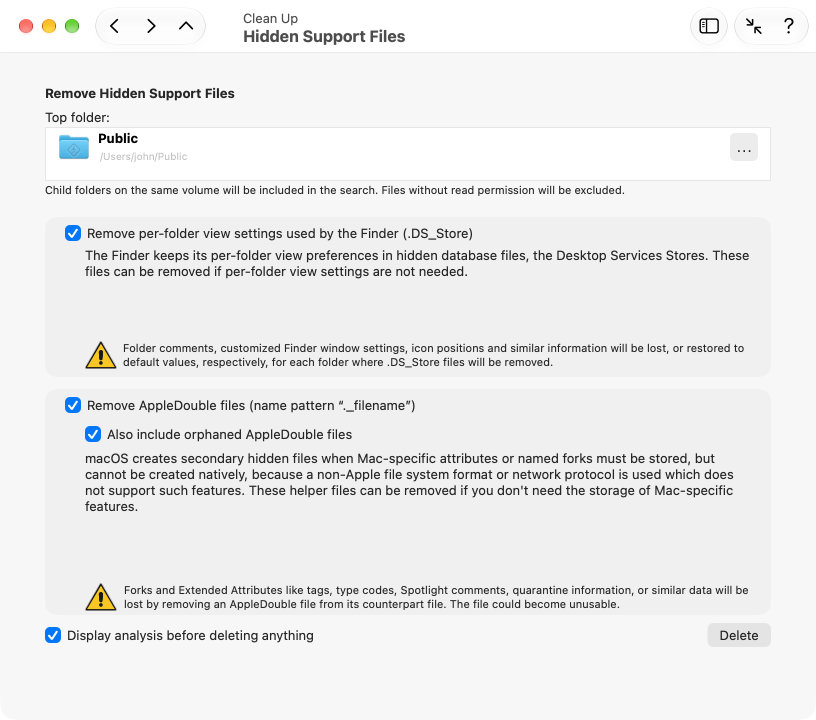 Remove hidden auxiliary files if you don't need
                them.