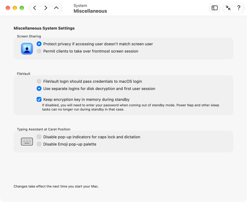 Get access to special system-wide settings.