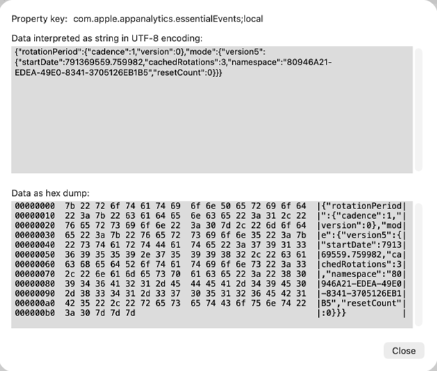 PrefEdit can present binary data in alternative forms