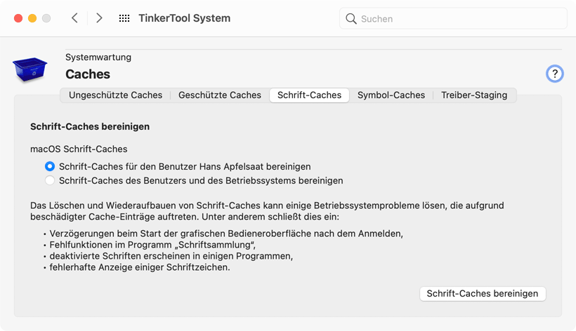 Schrift-Caches