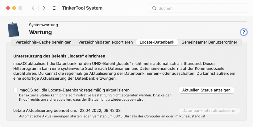 Locate-Datenbank