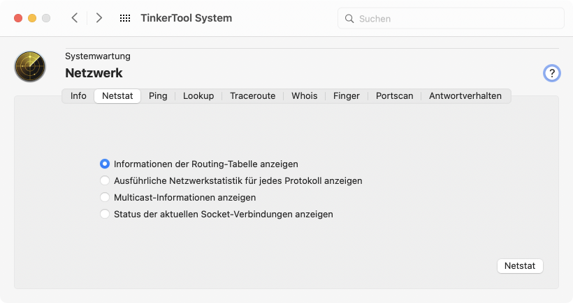 Statistiken und Routing-Tabellen lassen sich aus dem System auslesen
