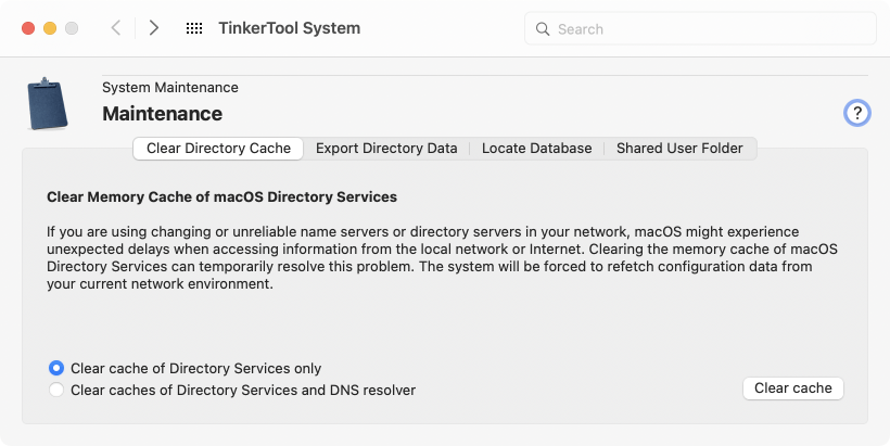 Clear directory cache