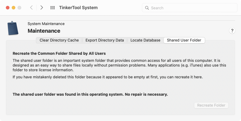 Shared User Folder