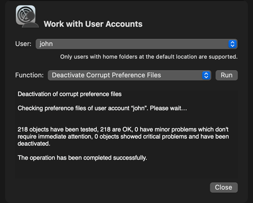 Working with user accounts