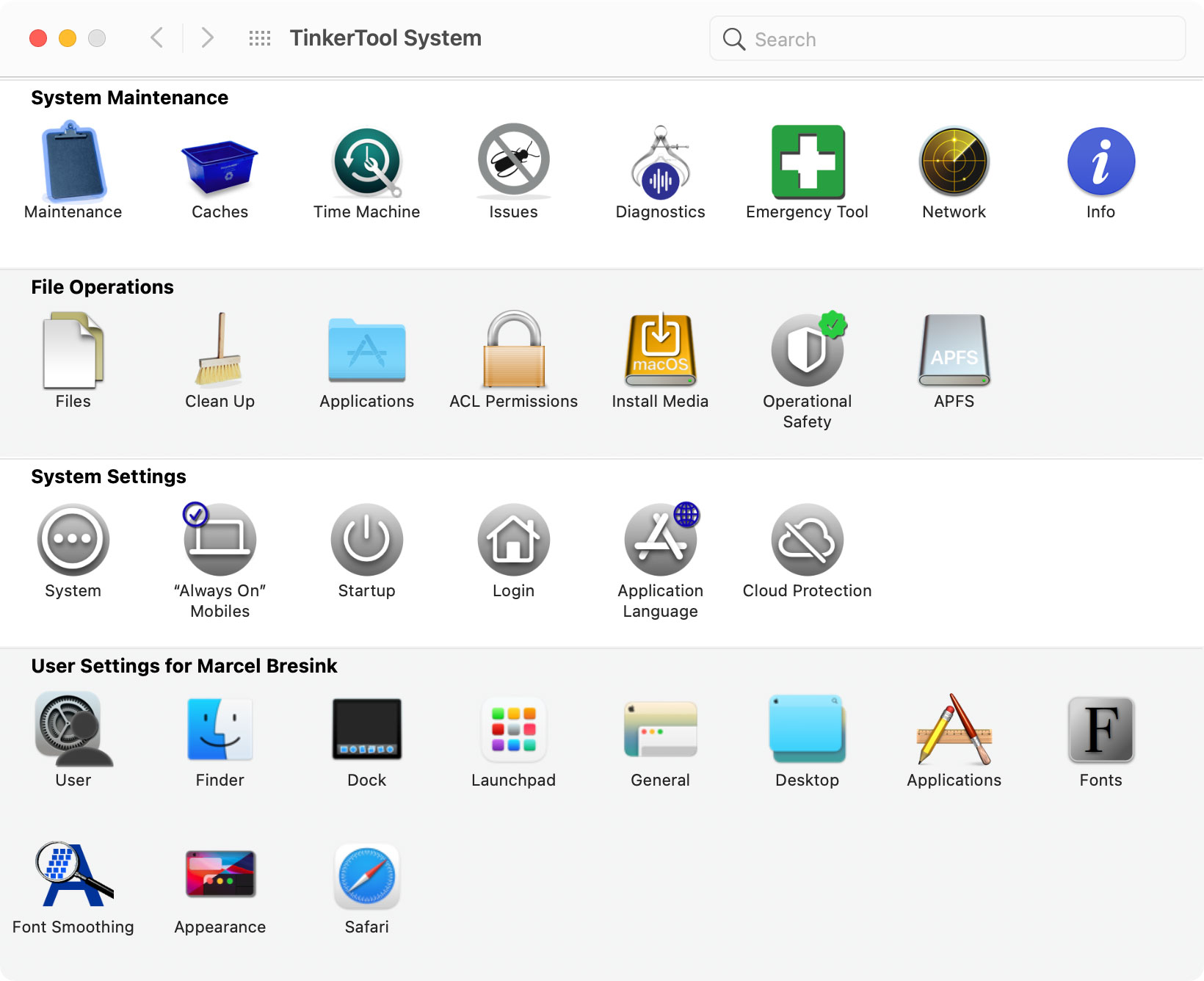 TinkerTool System 7.89 Mac 破解版 优秀的系统设置维护工具