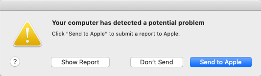 macOS runs regular integrity checks automatically. Possible problems are reported like this.